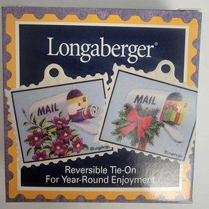 Longaberger Basket Tie On Reversable Mailbox Flowers Christmas Designs #36978